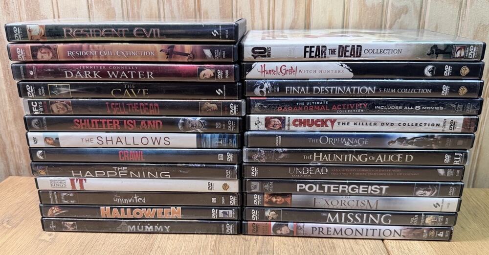 dvd horror movie lot